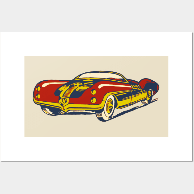 Retro Futurist Speedster Wall Art by Midcenturydave